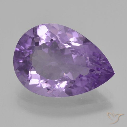 4.43ct Natürlicher Mittelviolett Amethyst, Birnenform, VVS