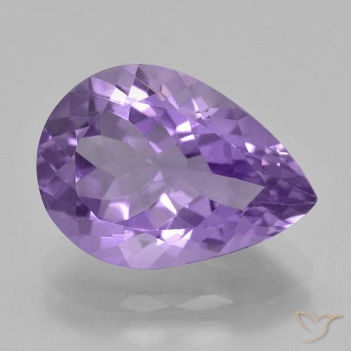 4.79ct Natürlicher Mittelviolett Amethyst, Birnenform, VVS