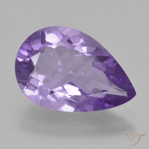 4.27ct Natürlicher Mittelviolett Amethyst, Birnenform, VVS
