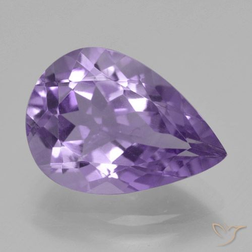 4.45ct Natürlicher Mittelviolett Amethyst, Birnenform, VVS