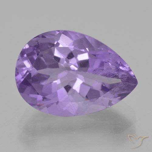 5.30ct Natürlicher Mittelviolett Amethyst, Birnenform, VS