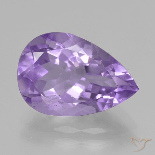4.26ct Natürlicher Mittel-helles Violett Amethyst, Birnenform, VVS