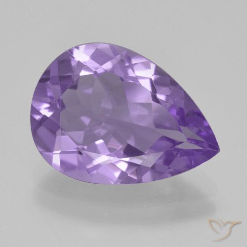 4.05ct Natürlicher Mittelviolett Amethyst, Birnenform, VVS