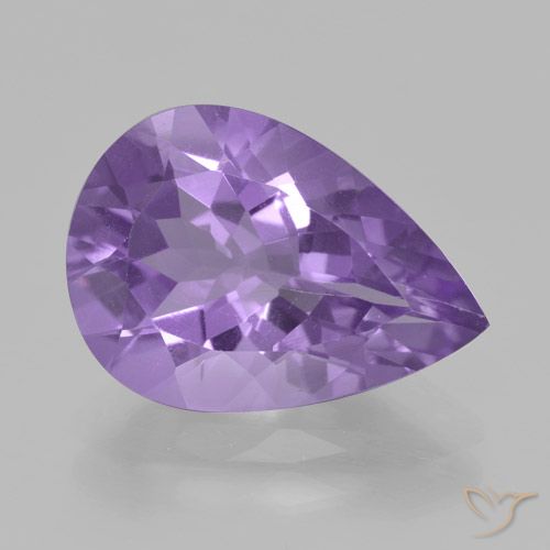 3.88ct Natürlicher Mittelviolett Amethyst, Birnenform, VVS
