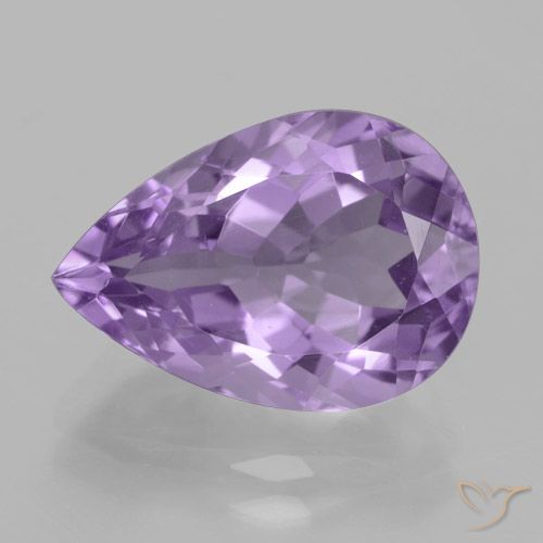 4.81ct Natürlicher Mittelviolett Amethyst, Birnenform, VVS