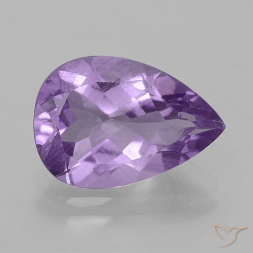 3.76ct Natürlicher Mittelviolettes Rosa Amethyst, Birnenform, VVS