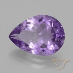 9,17 ctw natürlicher tiefviolett Amethyst, Birnenform, VVS