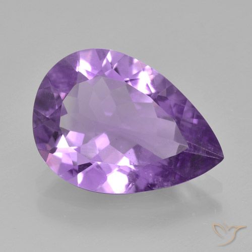 3.46ct Natürlicher Mittelviolett Amethyst, Birnenform, VVS-VS