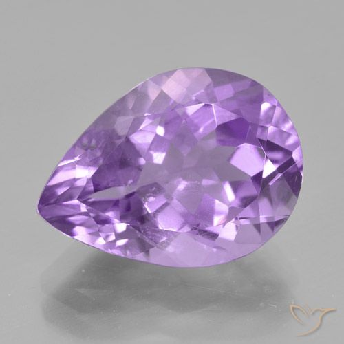 4.78ct Natürlicher Mittelviolett Amethyst, Birnenform, VVS-VS