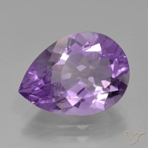 4.12ct Natürlicher Mittelviolett Amethyst, Birnenform, VS