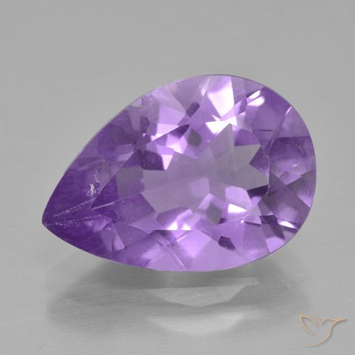 3.91ct Natürlicher tiefviolett Amethyst, Birnenform, VVS-VS
