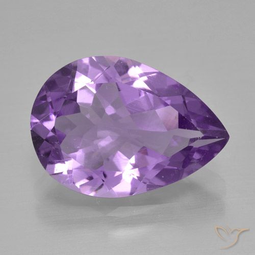 4.09ct Natürlicher tiefviolett Amethyst, Birnenform, VVS