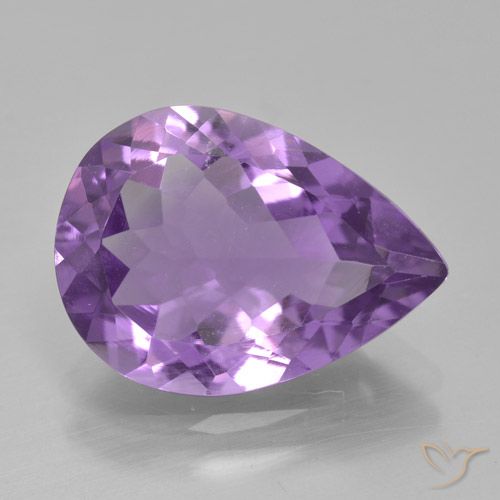 3.99ct Natürlicher Mittelviolett Amethyst, Birnenform, VVS-VS