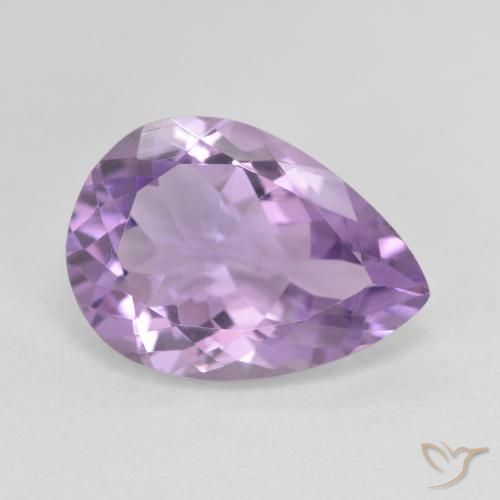 4.24ct Natürlicher Mittelrosa Violett Amethyst, Birnenform, VVS