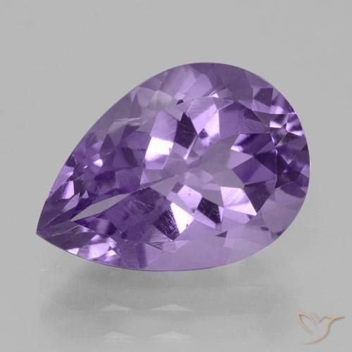 4.70ct Natürlicher Mittelviolett Amethyst, Birnenform, VVS
