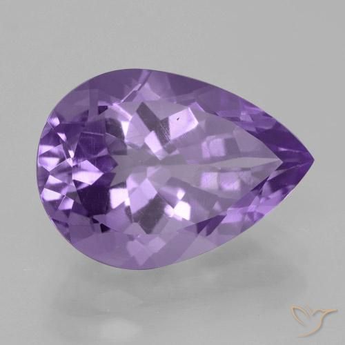 9,17 ctw natürlicher Mittelviolett Amethyst, Birnenform, VVS