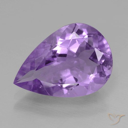 3.96ct Natürlicher tiefviolett Amethyst, Birnenform, VS