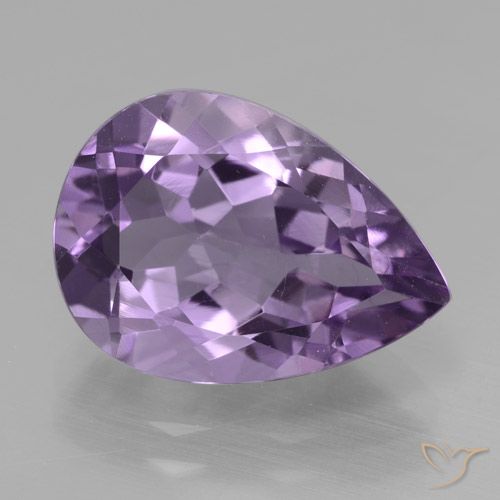 4.83ct Natürlicher Mittelviolett Amethyst, Birnenform, VVS