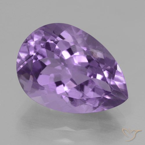 5.10ct Natürlicher tiefviolett Amethyst, Birnenform, VS
