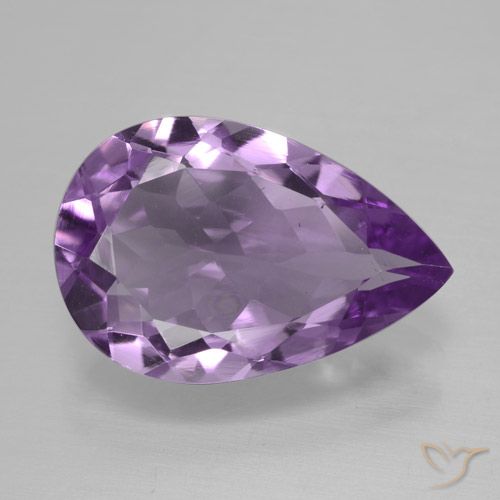 4.12ct Natürlicher Mittelviolett Amethyst, Birnenform, VVS