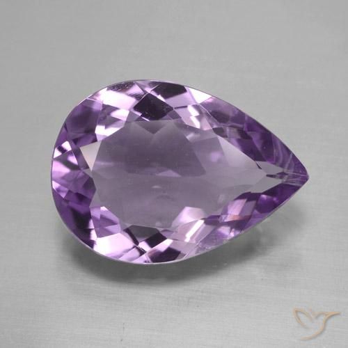 3.60ct Natürlicher Lilaisch-violett Amethyst, Birnenform, VS