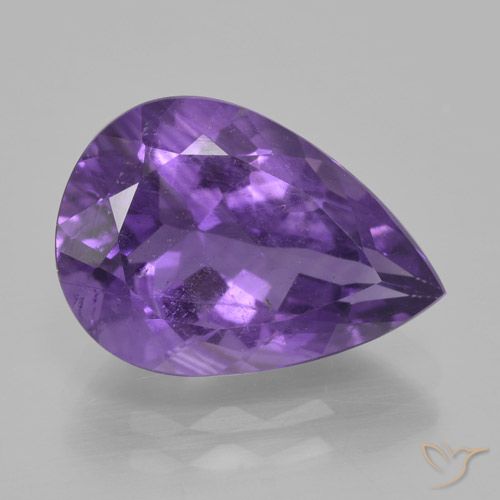 4.54ct Natürlicher Mittelviolett Amethyst, Birnenform, VS