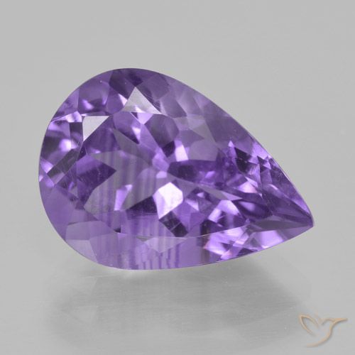4.50ct Natürlicher Mittelviolett Amethyst, Birnenform, VVS-VS