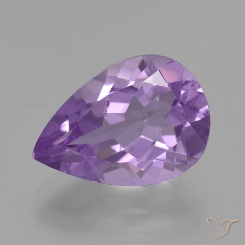 4.48ct Natürlicher Mittelviolett Amethyst, Birnenform, VVS-VS
