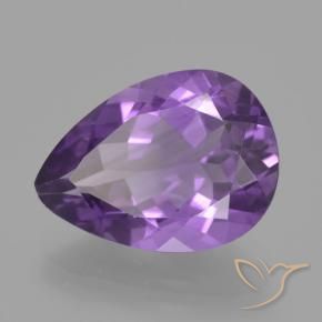 9,17 ctw natürlicher Lebhaftes Violett Amethyst, Birnenform, VVS