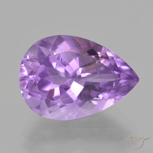 5.09ct Natürlicher Tiefviolettes Violett Amethyst, Birnenform, VS