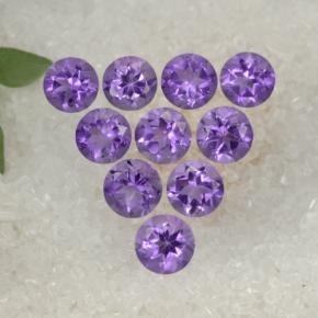 1.67 ct natürliche Violet Amethyst-Edelsteine, Rund Schliff, VS