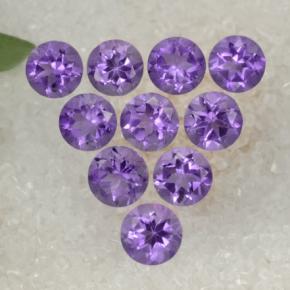 1.67 ct natürliche Violet Amethyst-Edelsteine, Rund Schliff, VS