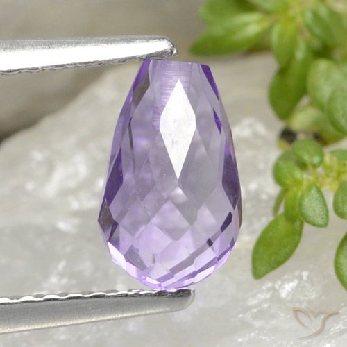 1.42ct Natürlicher hellviolett Amethyst, Briolette, VVS-VS
