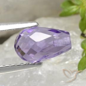 9,17 ctw natürlicher hellviolett Amethyst, Briolette, VVS-VS