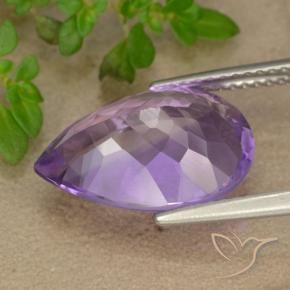 9,17 ctw natürlicher Mittel-helles Purpurviolett Amethyst, Birnenform, VS