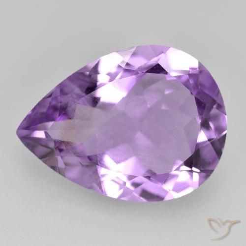 6.47ct Natürlicher Rosaig-violett Amethyst, Birnenform, VS