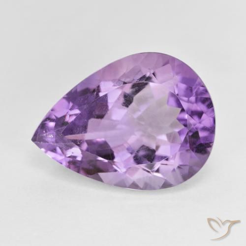 7.66ct Natürlicher Tiefes Irisviolett Amethyst, Birnenform, VS