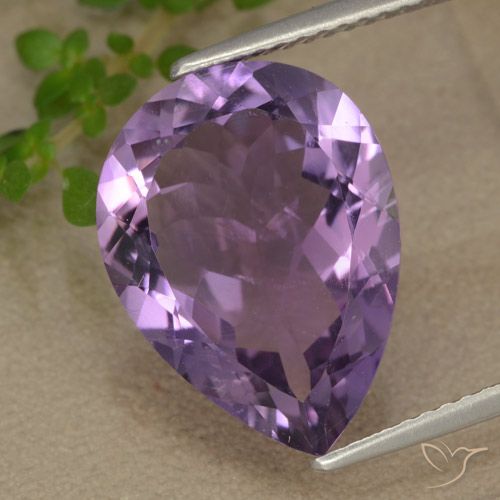 6.78ct Natürlicher Mitteldunkles Violettviolett Amethyst, Birnenform, VS
