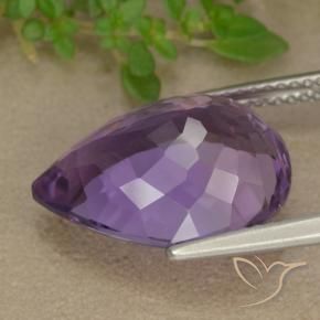 9,17 ctw natürlicher Mittelviolettes Violett Amethyst, Birnenform, VS
