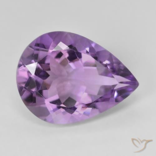 9,17 ctw natürlicher Medium Light Purplish-Violet Amethyst, Birnenform, VVS-VS
