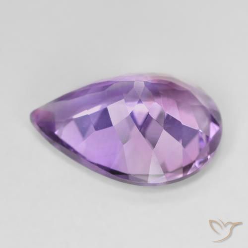 9,17 ctw natürlicher Medium Light Purplish-Violet Amethyst, Birnenform, VVS-VS
