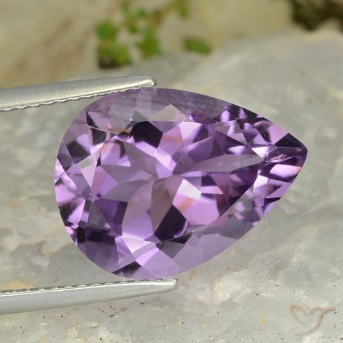 7.03ct Natürlicher Mittelviolett Amethyst, Birnenform, VVS-VS