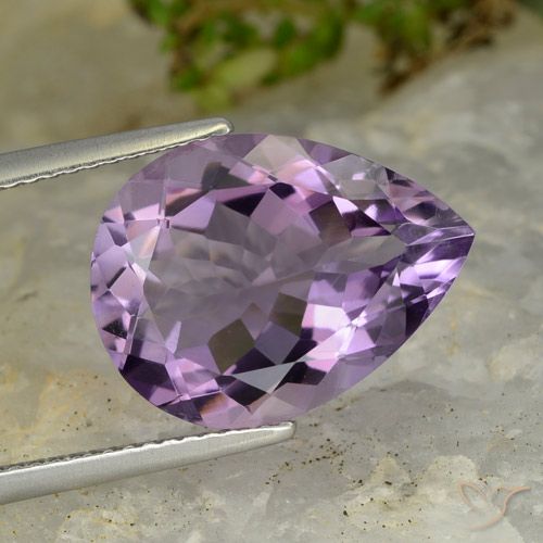 6.79ct Natürlicher Mittelviolett Amethyst, Birnenform, VVS-VS