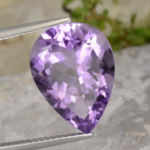9,17 ctw natürlicher Lilaisch-violett Amethyst, Birnenform, VS