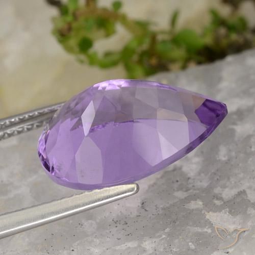 9,17 ctw natürlicher Lilaisch-violett Amethyst, Birnenform, VS