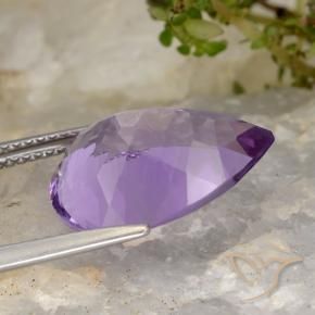 9,17 ctw natürlicher Lilaisch-violett Amethyst, Birnenform, VS