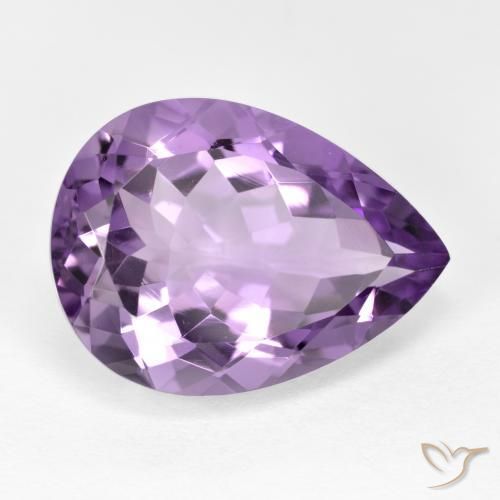7.32ct Natürlicher Mittel-helles Purpurviolett Amethyst, Birnenform, VVS-VS