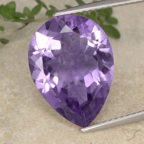 6.32ct Natürlicher tiefviolett Amethyst, Birnenform, VS