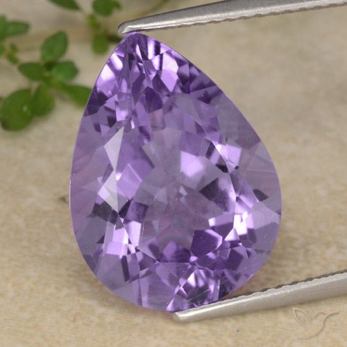 7.18ct Natürlicher Mittelviolett Amethyst, Birnenform, VS