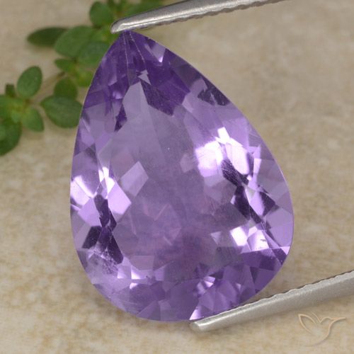 6.51ct Natürlicher Aubergine Veilchen Amethyst, Birnenform, VS